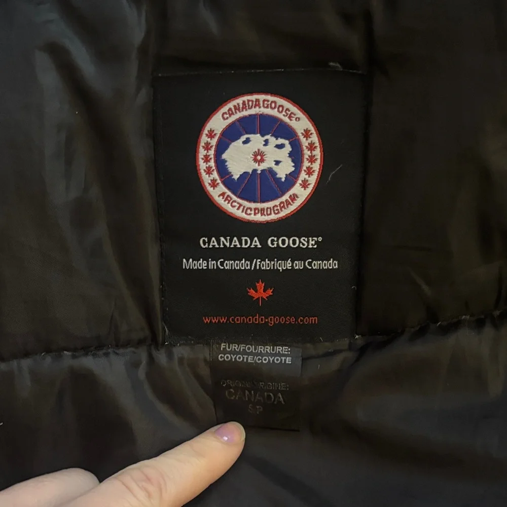 Canada Goose Navy Down Parka with Fur-Trim Hood